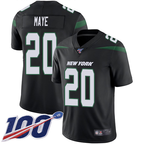 New York Jets Limited Black Men Marcus Maye Alternate Jersey NFL Football #20 100th Season Vapor Untouchable->nfl t-shirts->Sports Accessory